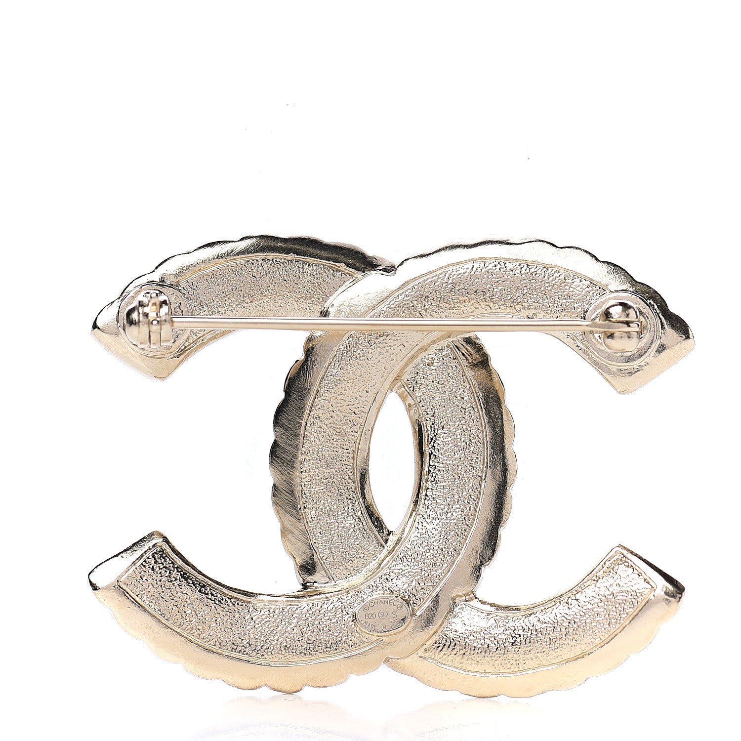 Chanel Pearl Crystal Queen of France CC Brooch Gold 2 of 3