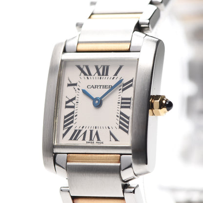 Cartier Stainless Steel 18K Yellow Gold 20mm Tank Francaise Quartz Watch 9 of 10