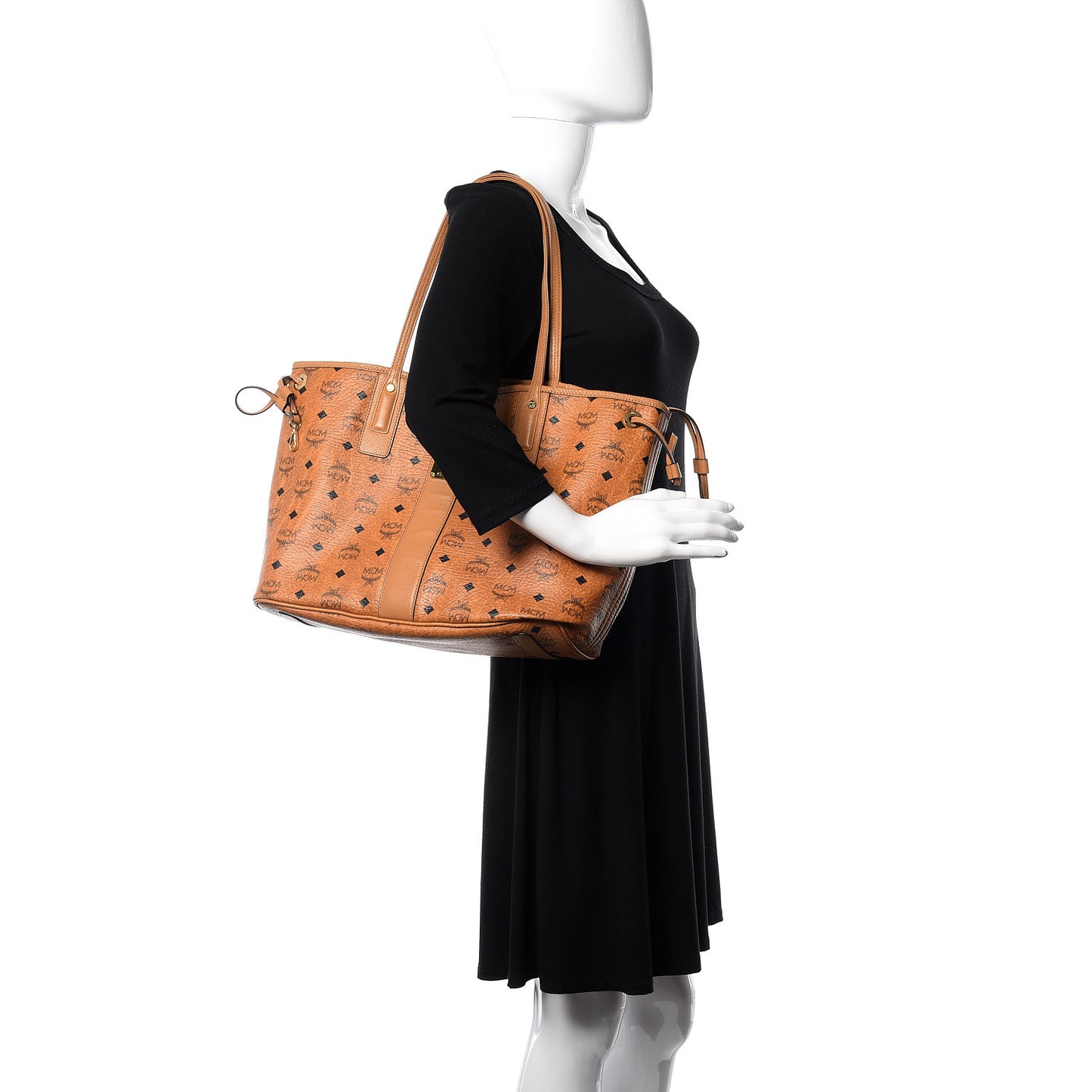 Visetos Medium Liz Reversible Shopper Tote Cognac