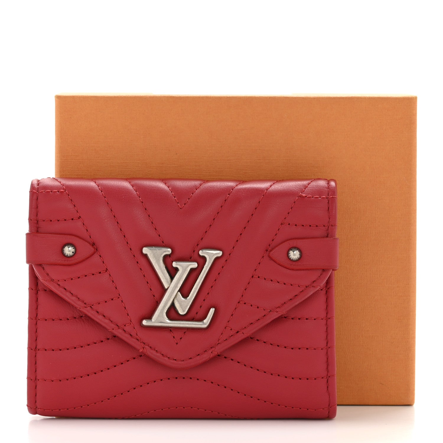 Louis Vuitton Calfskin New Wave Compact Wallet Rouge 10 of 10