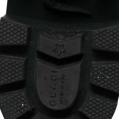 Gucci Calfskin Crystal GG Trip Chelsea Ankle Boots 37 Black 7 of 10