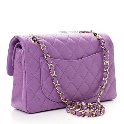 Chanel Caviar Quilted Small Double Flap Purple 3 of 11