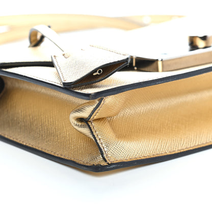 Prada Saffiano Lux Sound Shoulder Bag Platino 7 of 8