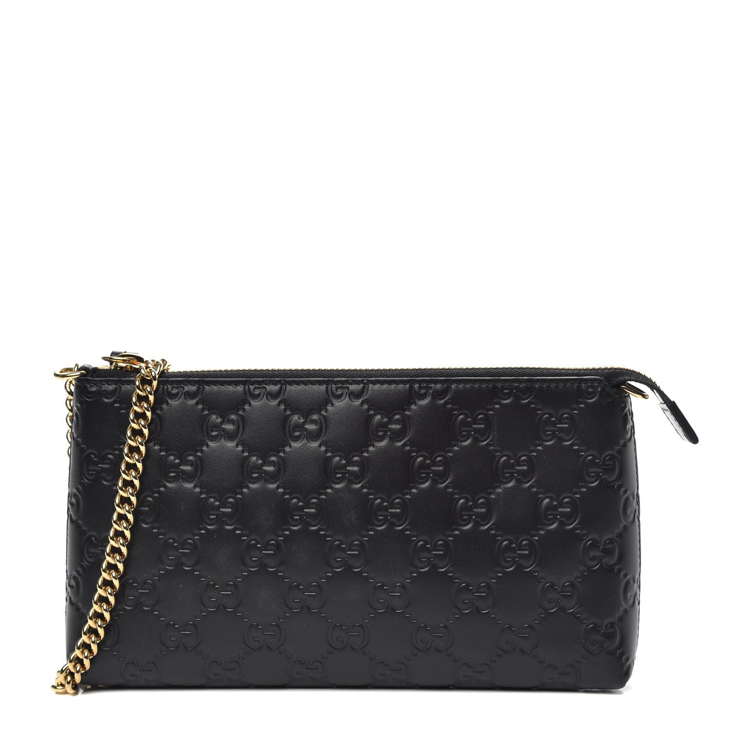 Gucci Guccissima Signature Wrist Wallet Black 1 of 8