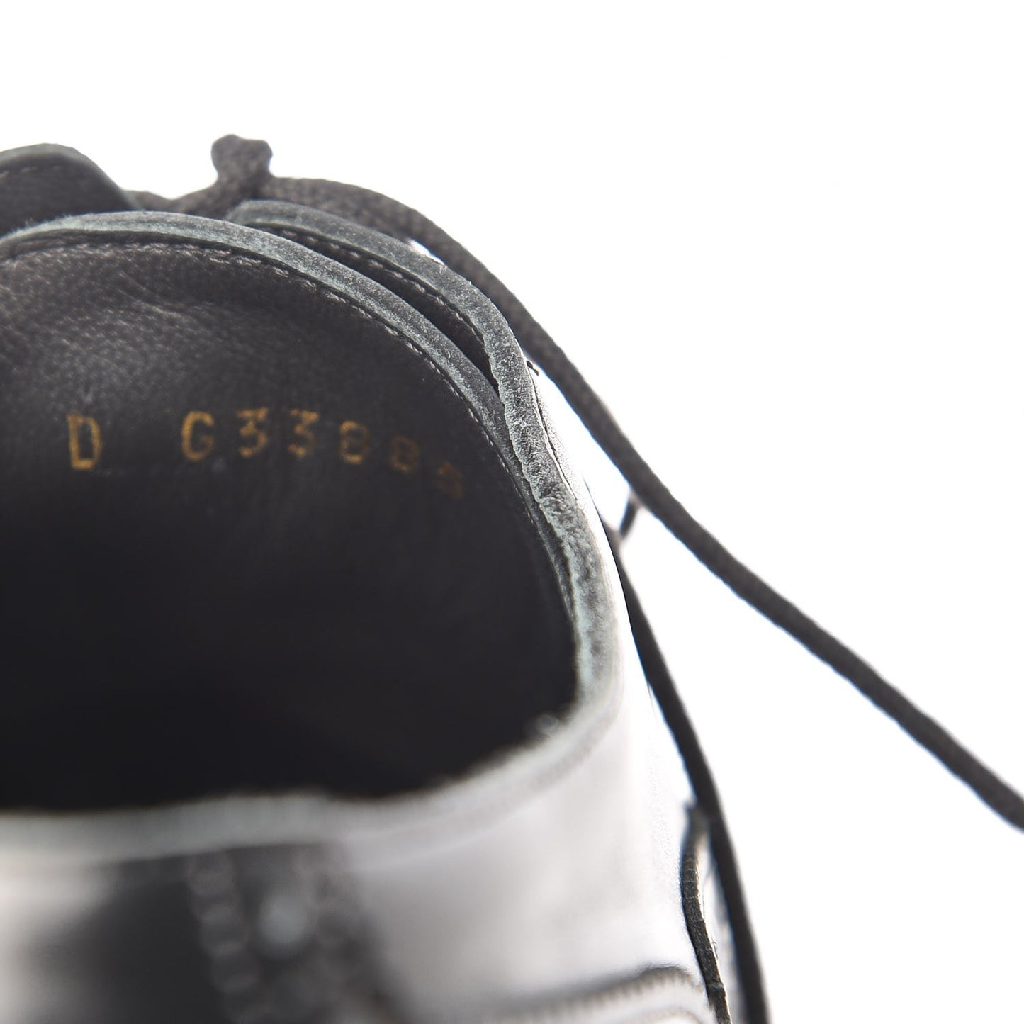 Calfskin CC Oxford Lace Up Booties 39 Black