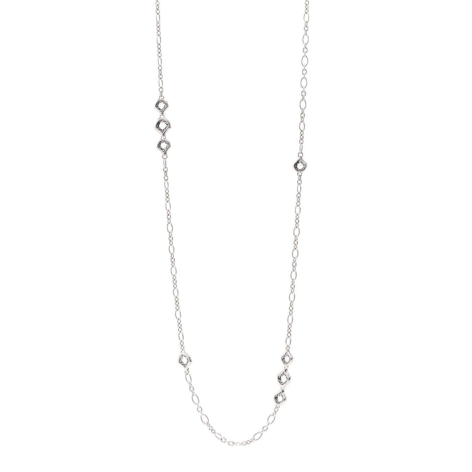 John Hardy Sterling Silver Legends Naga Dragon Scale Station Necklace 1 of 4