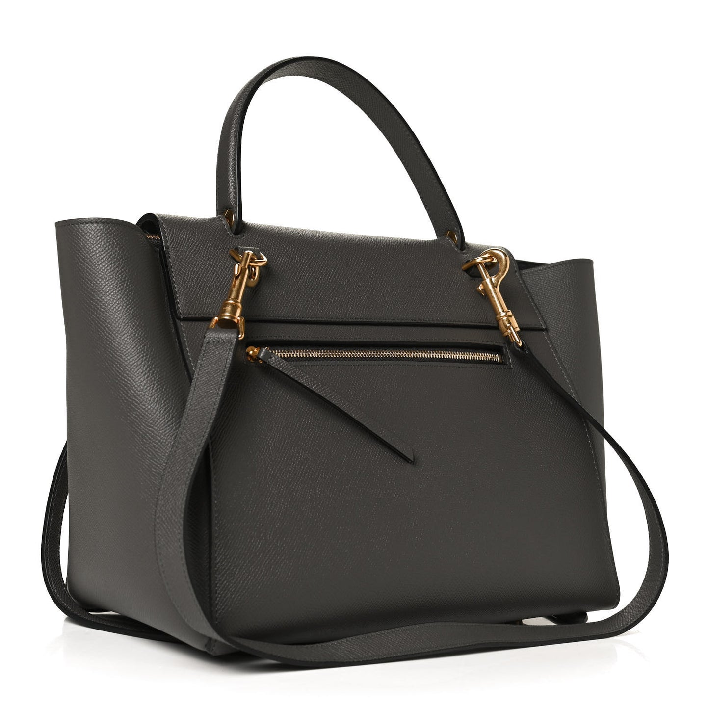 Grained Calfskin Mini Belt Bag Grey