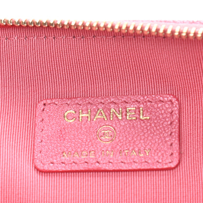 Chanel Iridescent Caviar Quilted Large Flap Cosmetic Case Pink 6 of 7