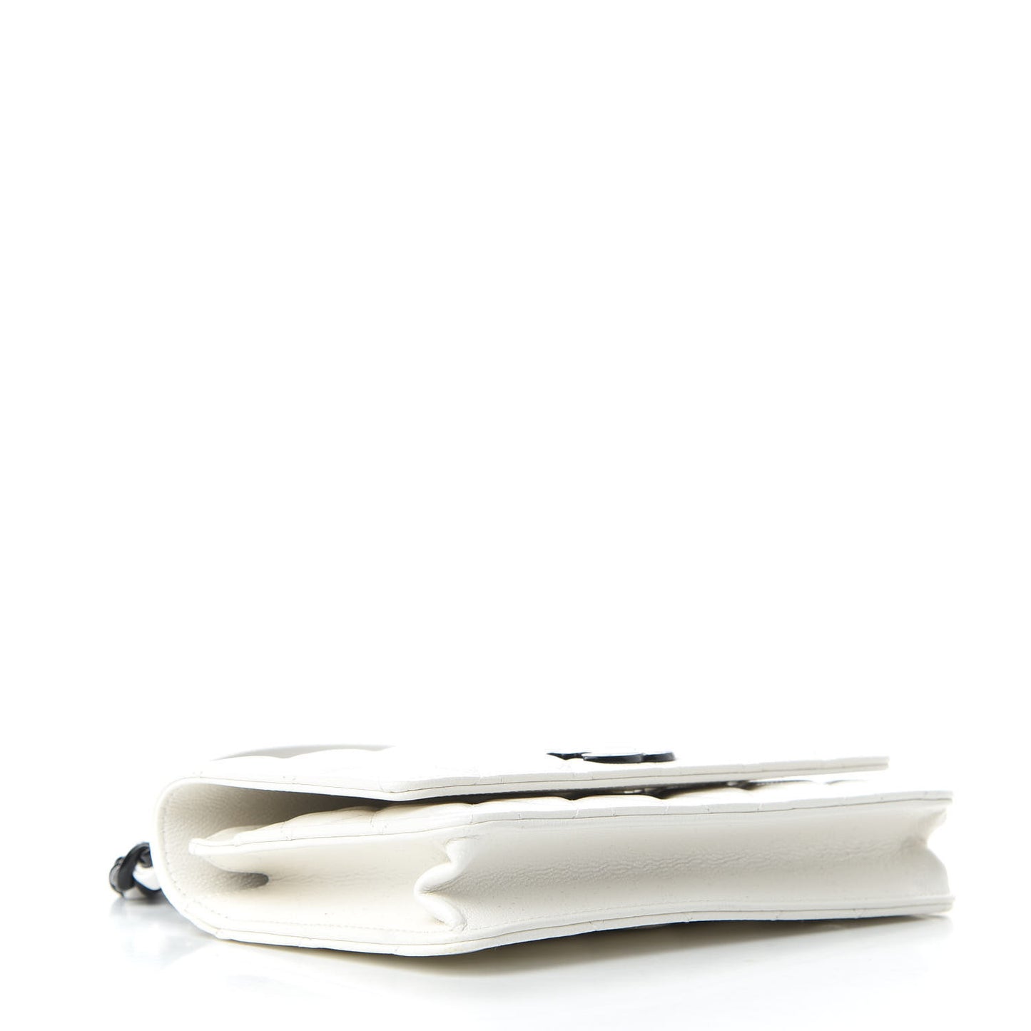 Caviar Quilted My Everything Wallet On Chain WOC White