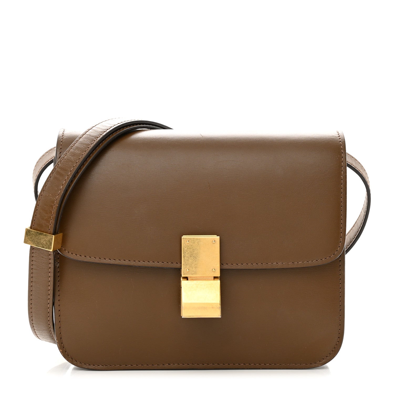 Celine Box Calfskin Teen Classic Box Flap Bag Camel 1 of 13