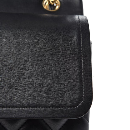 Chanel Lambskin Quilted Jumbo Double Flap Black 15 of 17