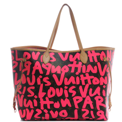 Louis Vuitton Monogram Graffiti Neverfull GM Fuchsia 1 of 8