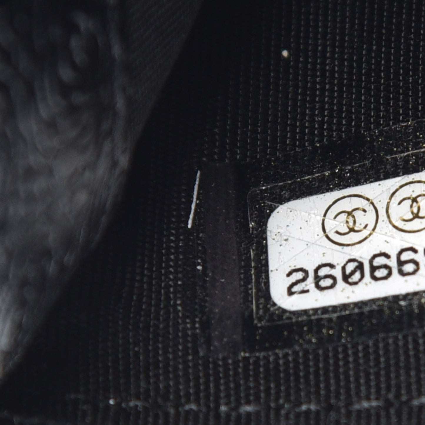 Calfskin Camellia Embossed Quilted Card Holder Black