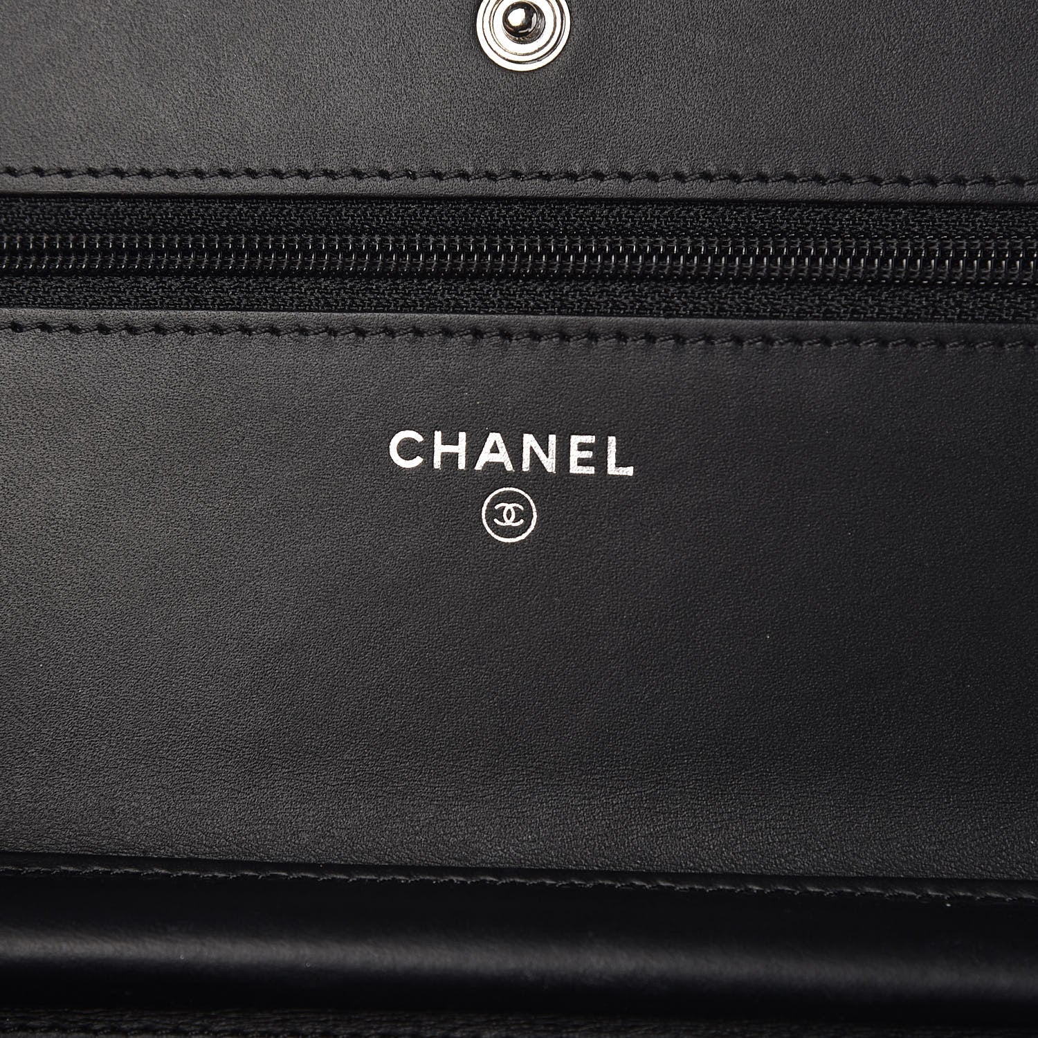 Chanel Patent Quilted Wallet On Chain WOC Black 6 of 11
