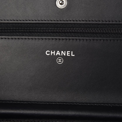 Chanel Patent Quilted Wallet On Chain WOC Black 6 of 11