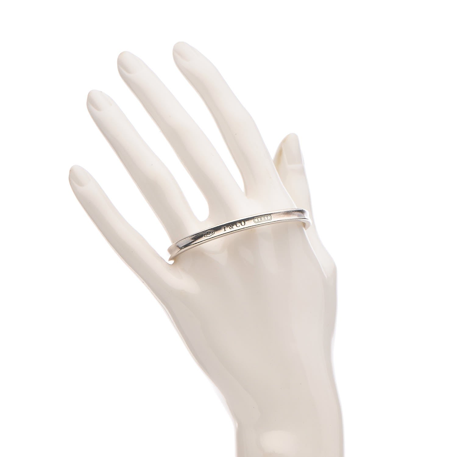 Tiffany Sterling Silver Narrow 1837 Cuff Bracelet 2 of 4