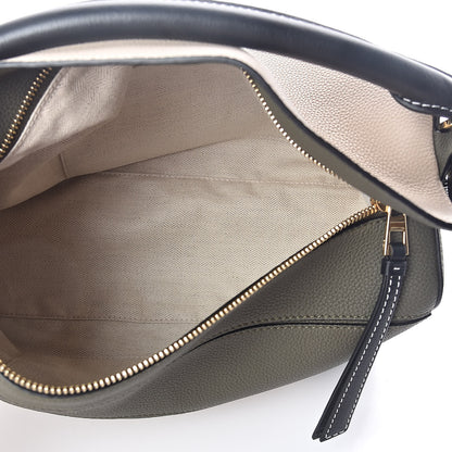 Loewe Grained Calfskin Medium Puzzle Bag Oat Khaki Green 5 of 9