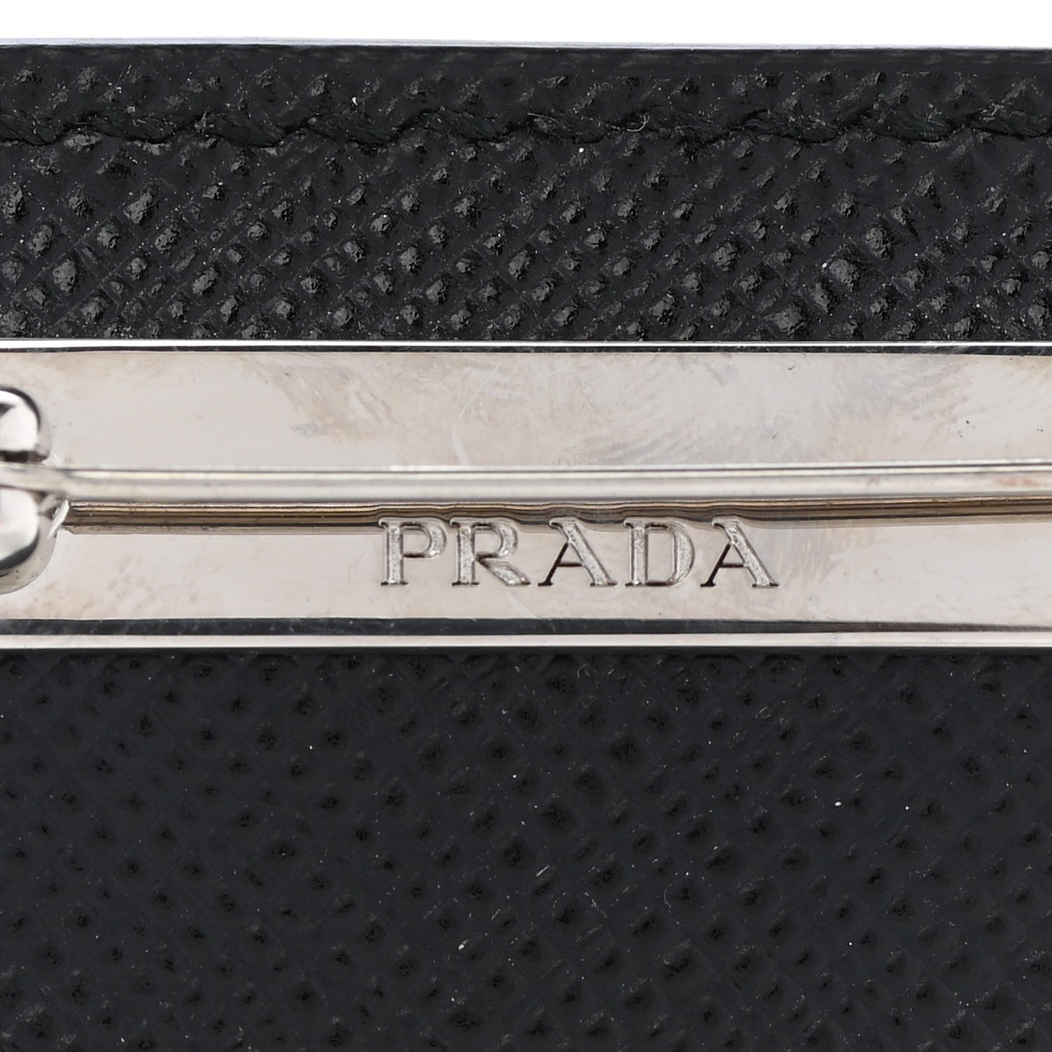 Prada Logo Brooch Black 4 of 5