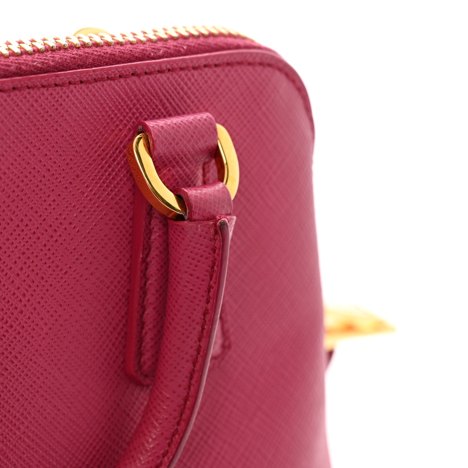 Prada Saffiano Lux Mini Promenade Tote Fuxia 12 of 13