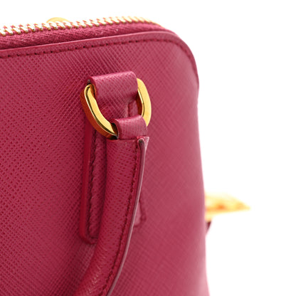 Prada Saffiano Lux Mini Promenade Tote Fuxia 12 of 13