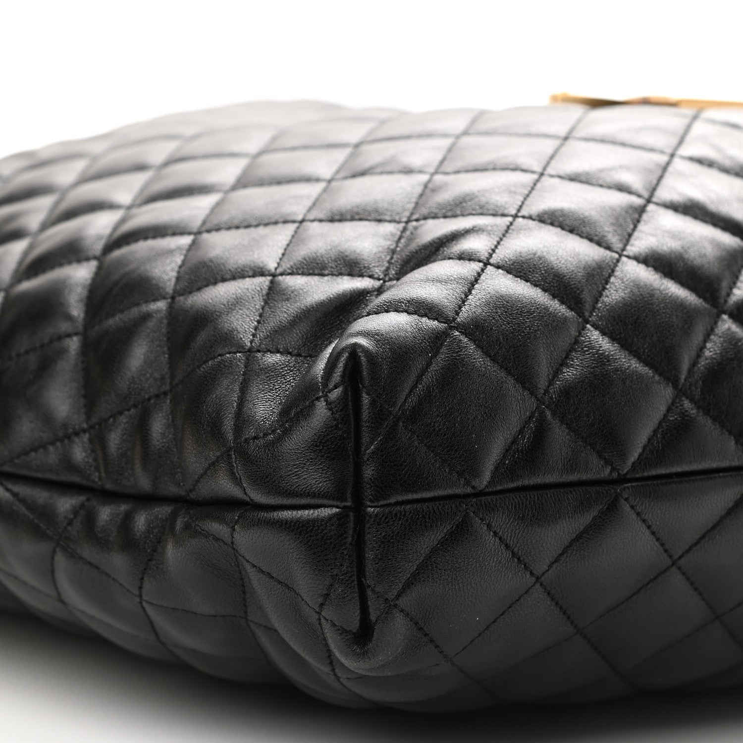 Saint Laurent Lambskin Quilted Maxi Icare Shopping Tote Black 10 of 11