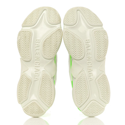 Balenciaga Fabric Mesh Mens Triple S Sneakers 45 White Fluo Green 5 of 9