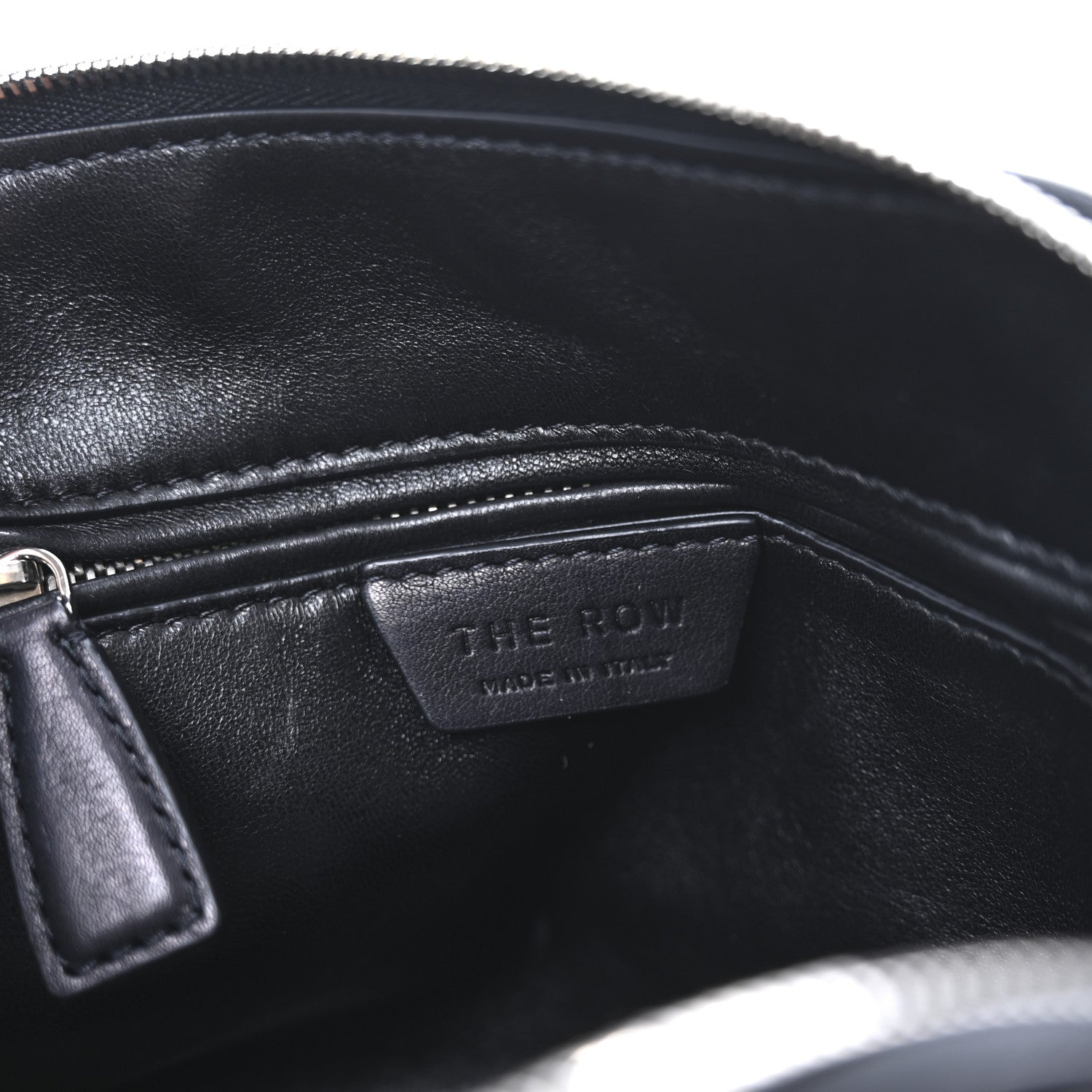 The Row Saddle Calfskin Mini Devon Bag Black 6 of 9