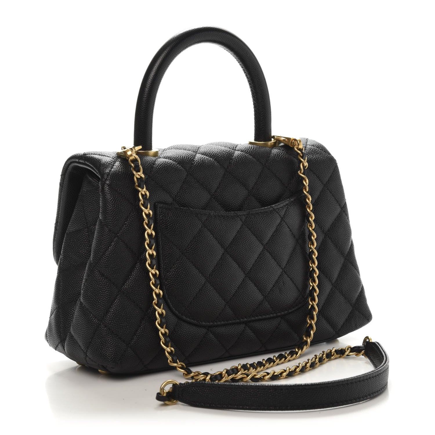 Chanel Caviar Quilted Mini Coco Handle Flap Black 3 of 10
