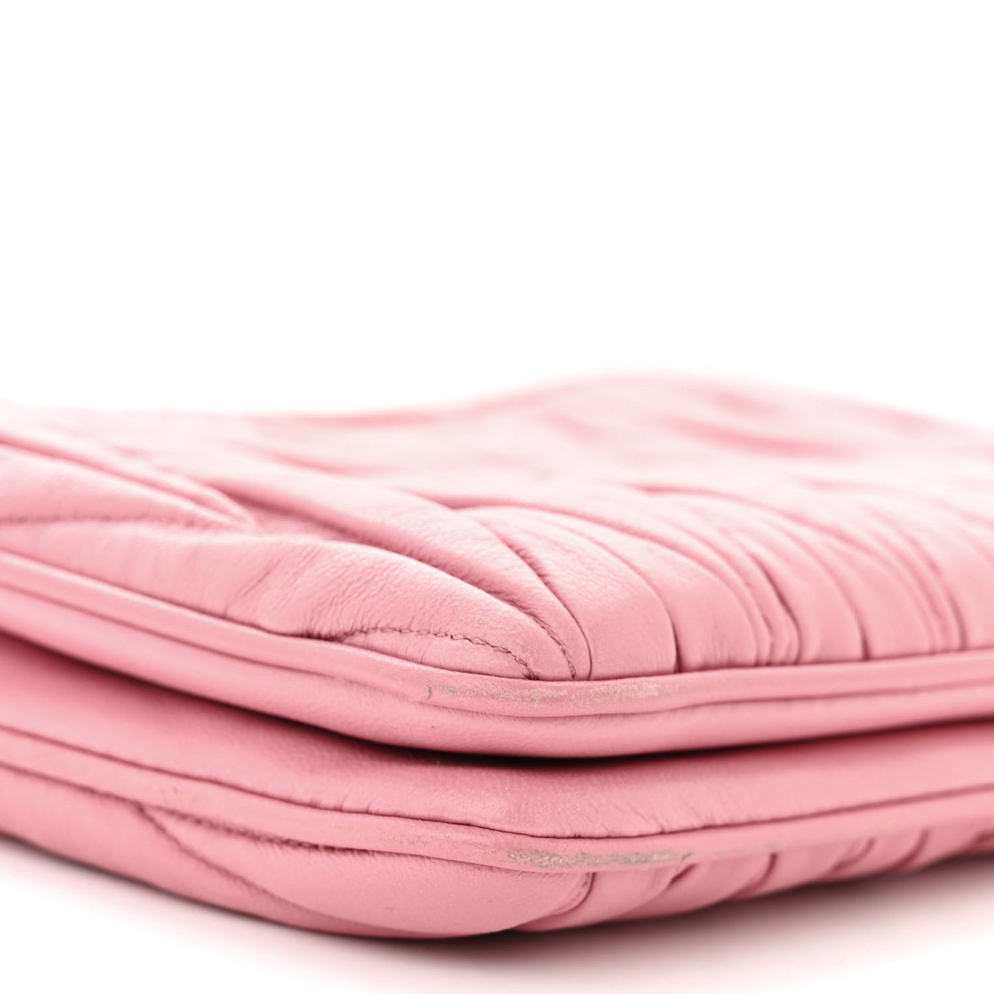 Nappa Matelasse Double Zip Shoulder Bag Orchid Pink