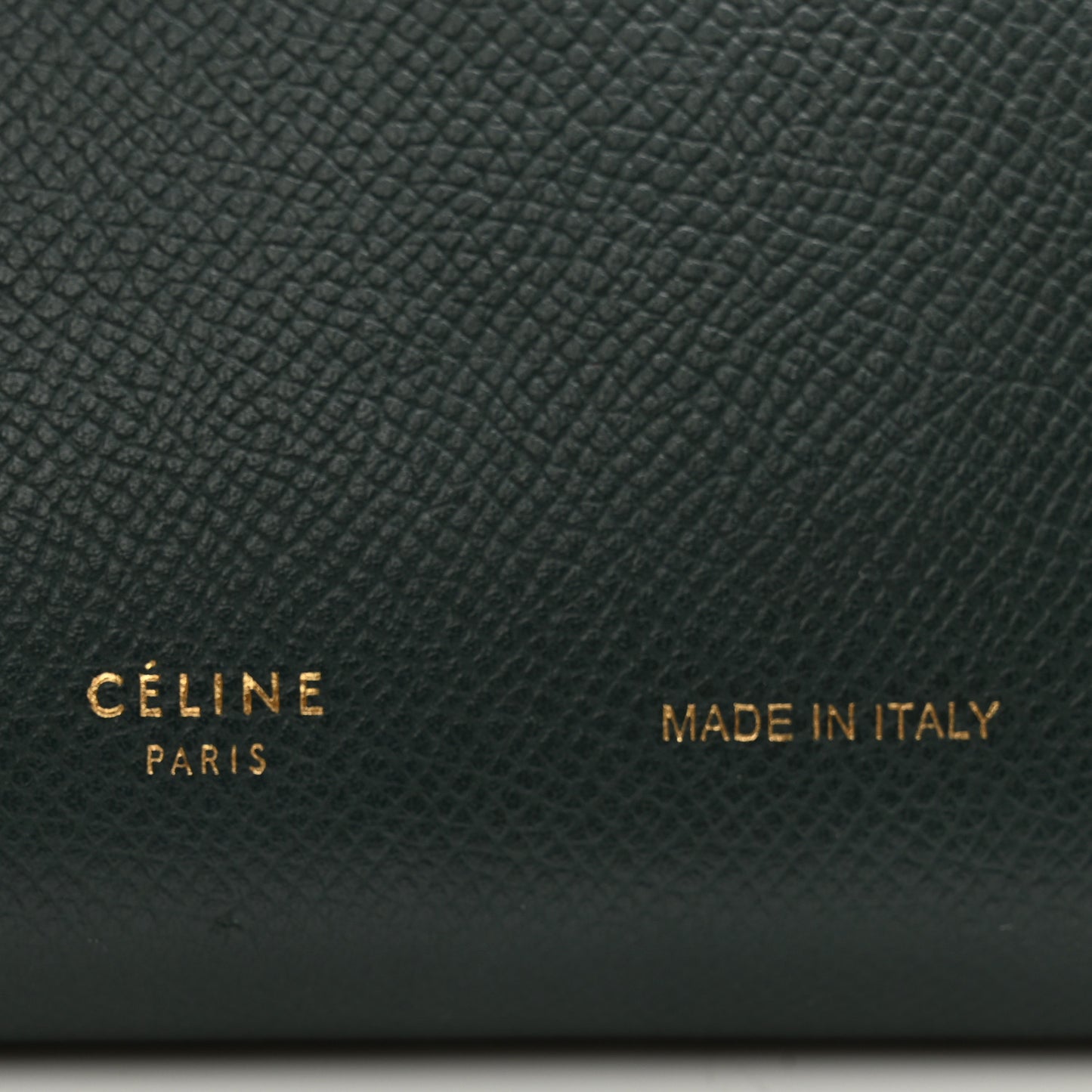 Grained Calfskin Small Multifunction Strap Wallet Dark Green