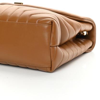 Saint Laurent Calfskin Y Quilted Monogram Medium Loulou Chain Satchel Dark Natural 10 of 10