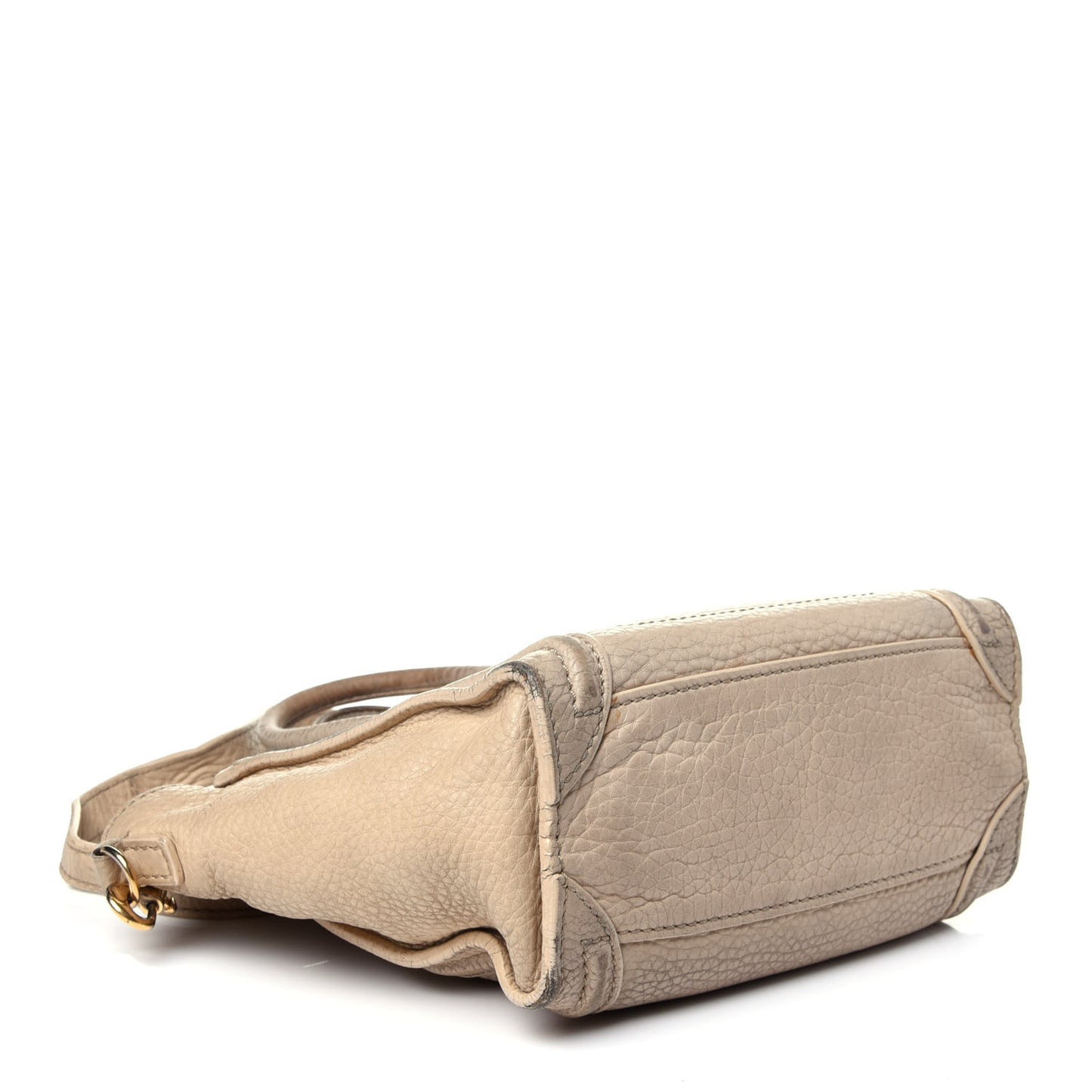 Drummed Calfskin Nano Luggage Dune