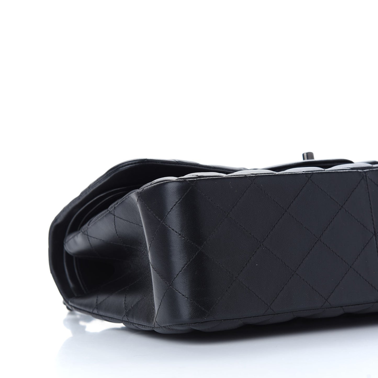 Lambskin Quilted Jumbo Double Flap So Black