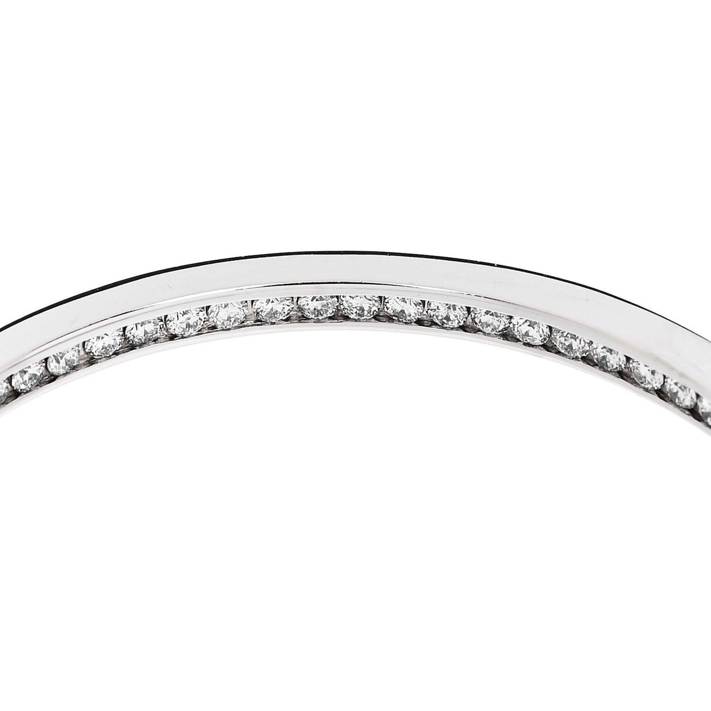 18K White Gold Diamond 1.40ct Large Channel Set Inside Out Hoop Earrings