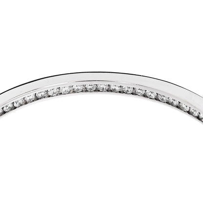 Parker & West by FASHIONPHILE 18K White Gold Diamond 1.40ct Large Channel Set Inside Out Hoop Earrings 6 of 8