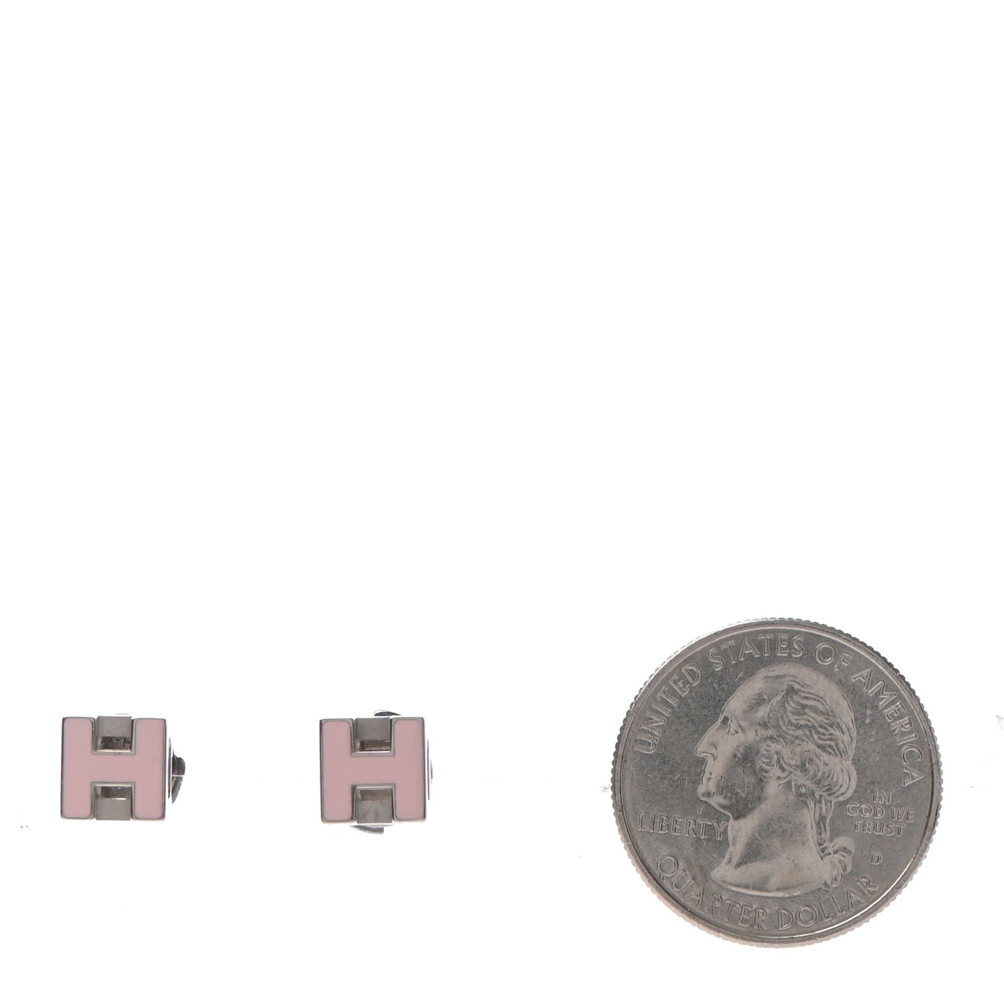 Palladium Cage d'H Earrings Rose Dragee