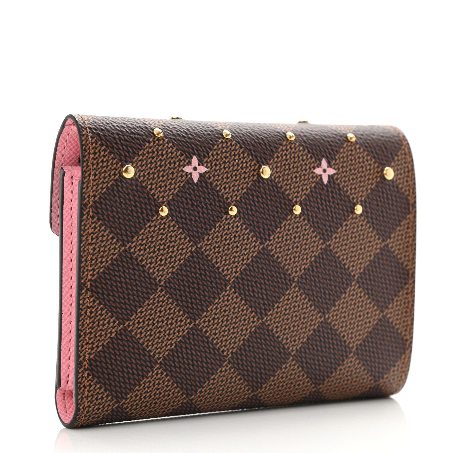 Louis Vuitton Damier Ebene Studded Victorine Wallet 3 of 7