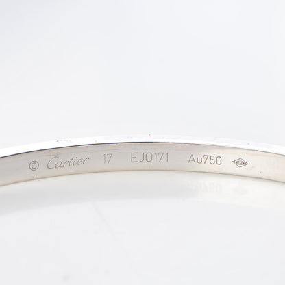 Cartier 18K White Gold Small LOVE Bracelet 17 5 of 6