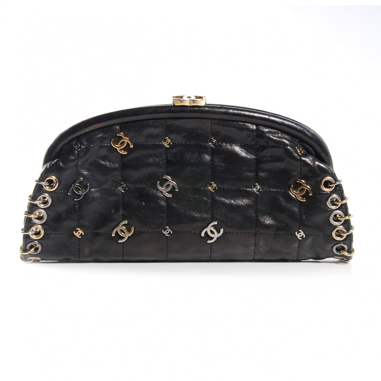 Chanel Leather Rockstar Symbols Clutch 1 of 7