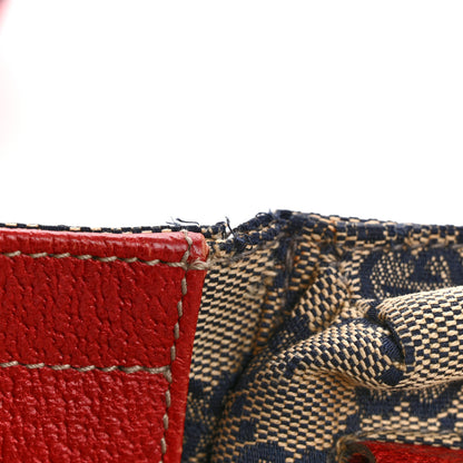 Gucci GG Monogram Web Double Pocket Belt Bag Navy Red 14 of 18