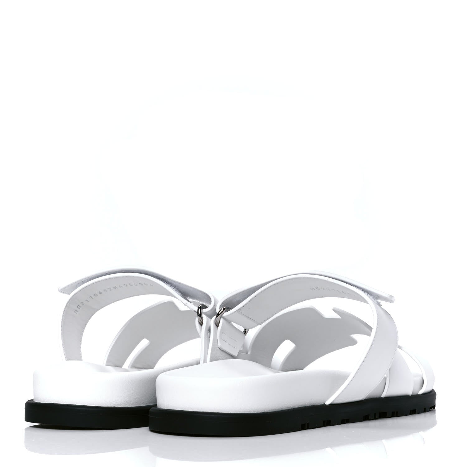 Hermes Calfskin Mens Chypre Sandals 42 White 3 of 4