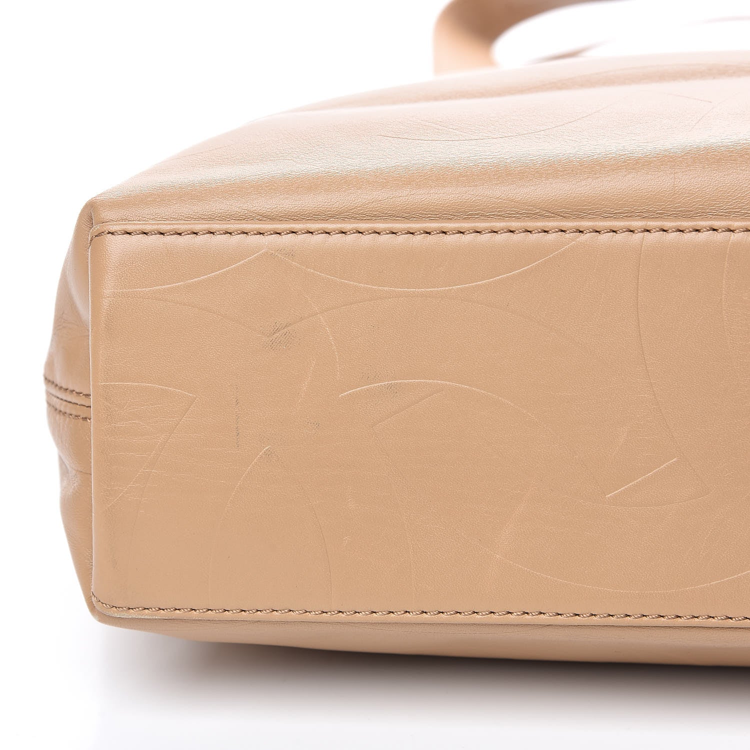 Chanel Lambskin CC Tote Beige 10 of 13
