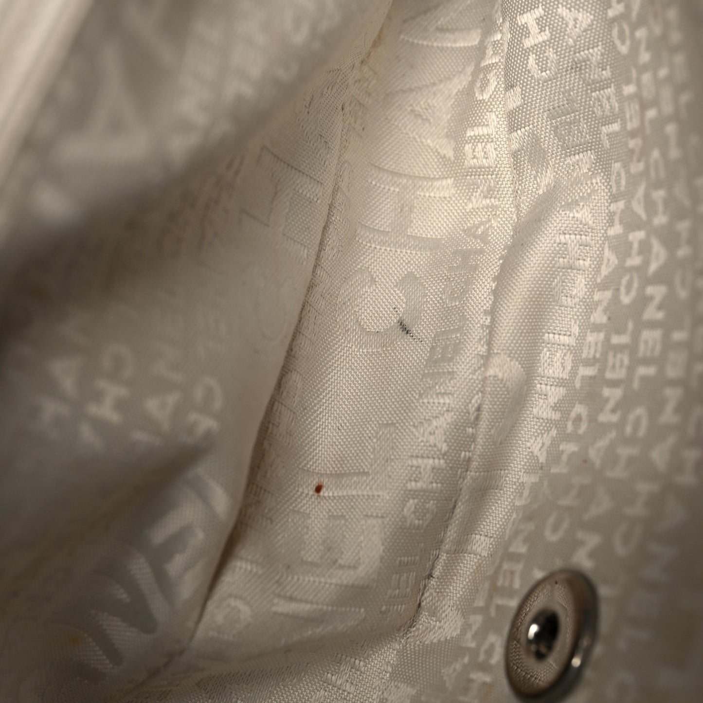 Lambskin East West Chocolate Bar Chain Flap Grey