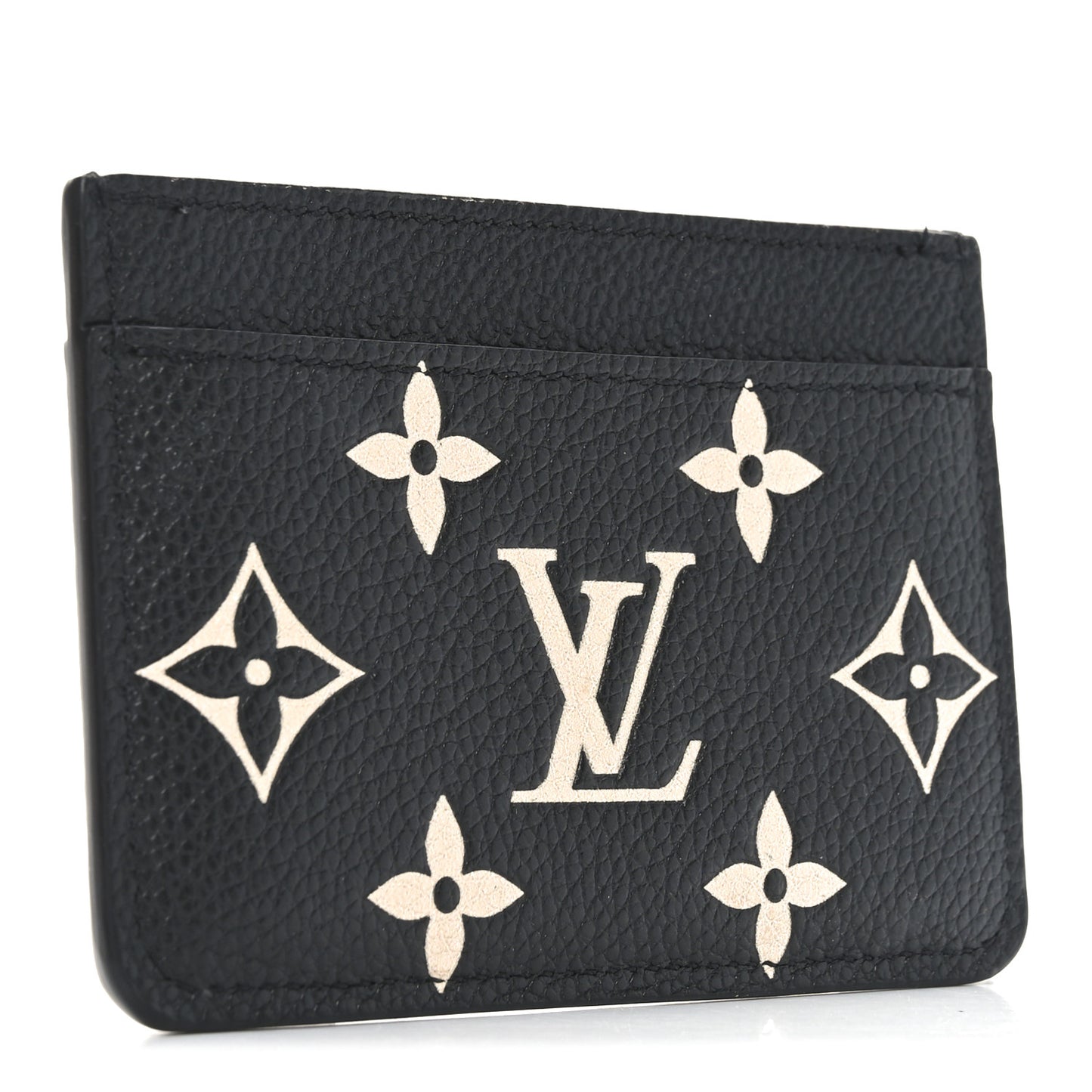 Empreinte Card Holder Black Beige