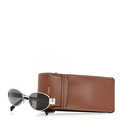 Celine Metal Triomphe 01 Sunglasses CL40235U Silver Smoke 8 of 8