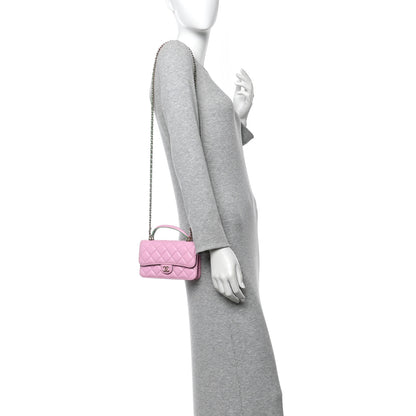 Chanel Lambskin Quilted Flap Phone Holder With Chain Lilac Light Green 2 of 12