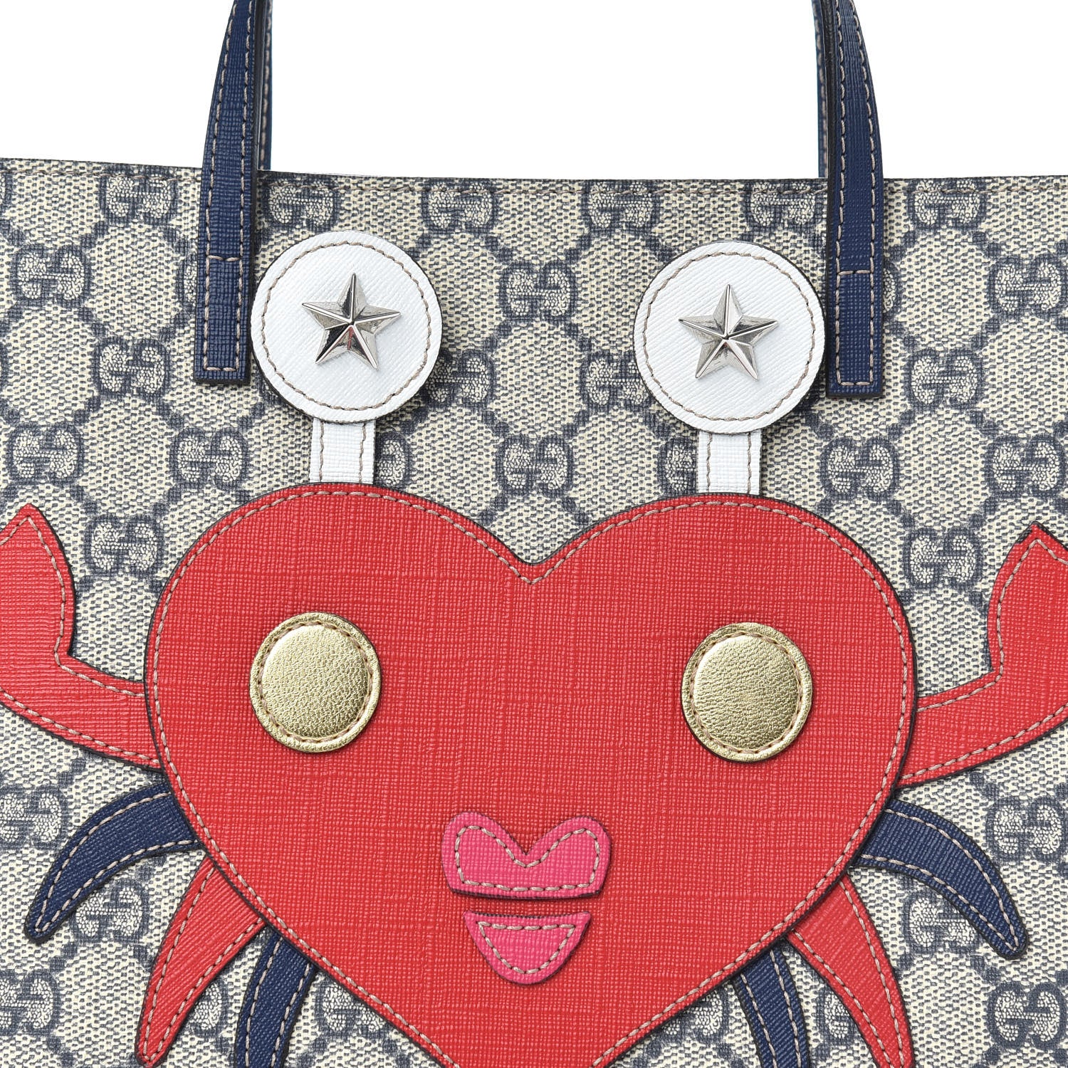 Gucci GG Supreme Monogram Childrens Crab Tote Navy 8 of 10