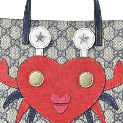 Gucci GG Supreme Monogram Childrens Crab Tote Navy 8 of 10