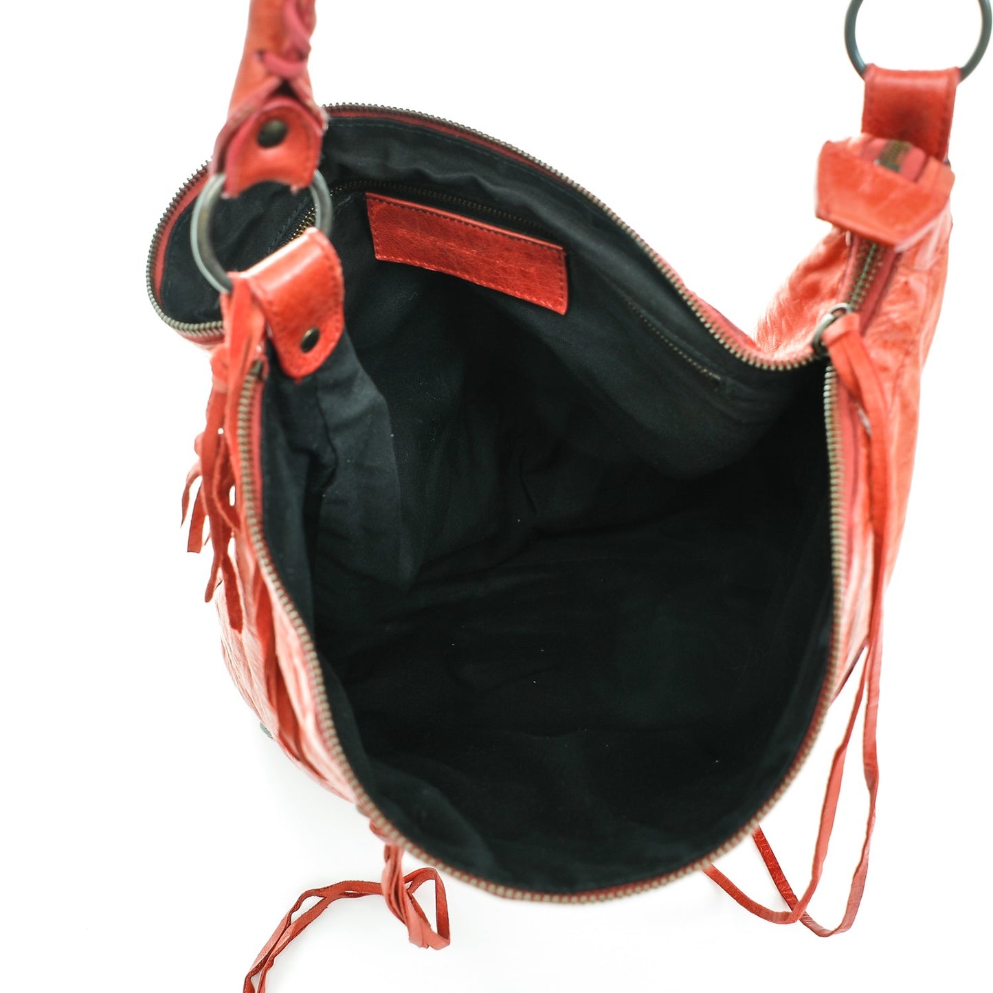 Agneau Classic Hardware Day Hobo Vermillion