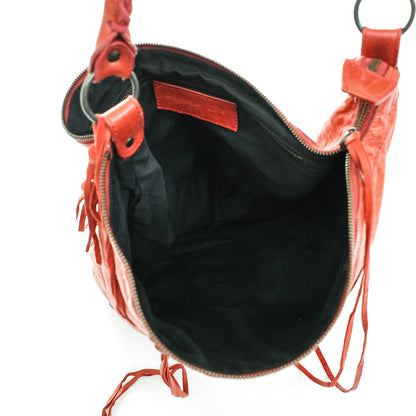Balenciaga Agneau Classic Hardware Day Hobo Vermillion 5 of 8